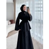 Kadın Siyah Kuşaklı Tesettür Elbise