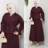 Kadın Bordo Tesettür İkili Takım