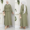Kadın Haki Tesettür İkili Takım