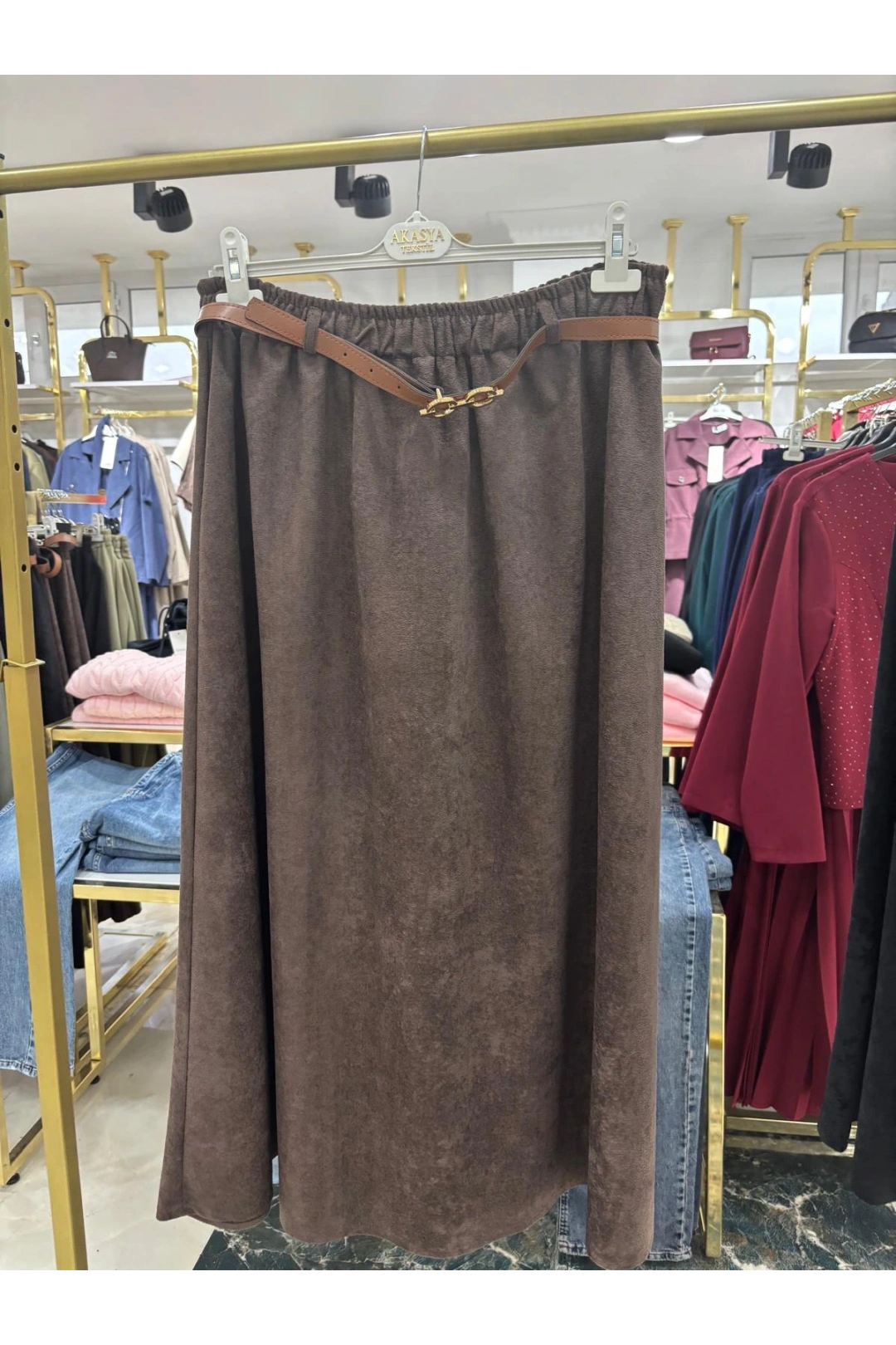 Acı Kahve Kadife Kumaş Modelinmiz