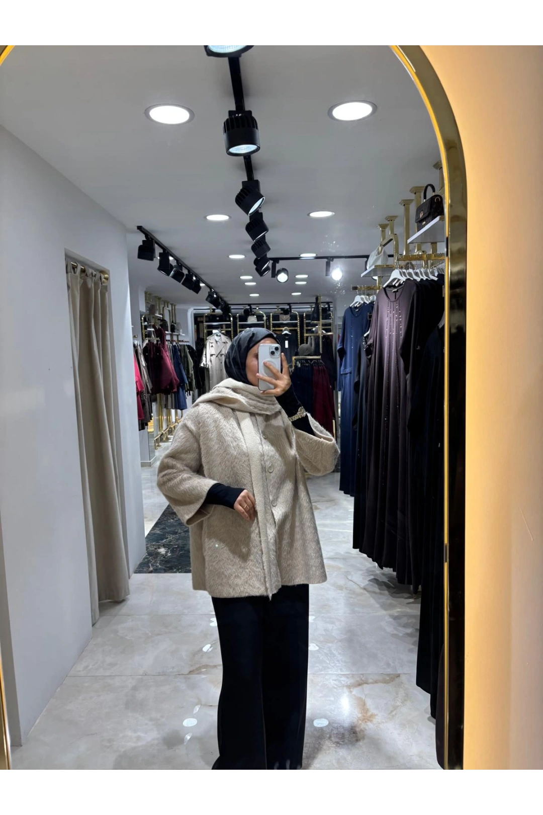 Bej Atkılı Kışlık Modelimiz