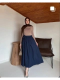 Lacivert Torino Kumaş Etek Modelimiz