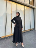 Siyah Yeni Modal Kumaş Elbise Modelimiz