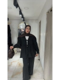 Siyah Modal Kumaş Pantolonlu Takım Modelimiz