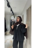 Siyah Modal Kumaş Pantolonlu Takım Modelimiz