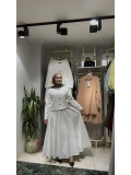 Beyaz Yazlık Keten Kumaş Elbise Modelimiz