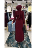 Bordo Yeni Sezon Mevsimlik Elbise Modelimiz