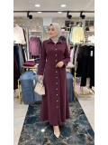 Mürdüm Abaya Görünümlü Elbise Modelimiz