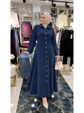 Lacivert Abaya görünümlü Elbise Modelimiz
