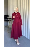 bordo double kumaş takımımız