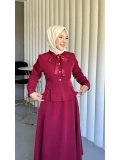bordo double kumaş takımımız