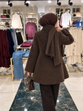 Kahverengi Kürklü Atkılı Panço Modelimiz