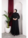Siyah Adriana Kumaş Ferace Modelimiz