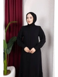 Siyah Adriana Kumaş Ferace Modelimiz
