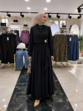 Siyah Modal Kumaş Elbise Modlimiz