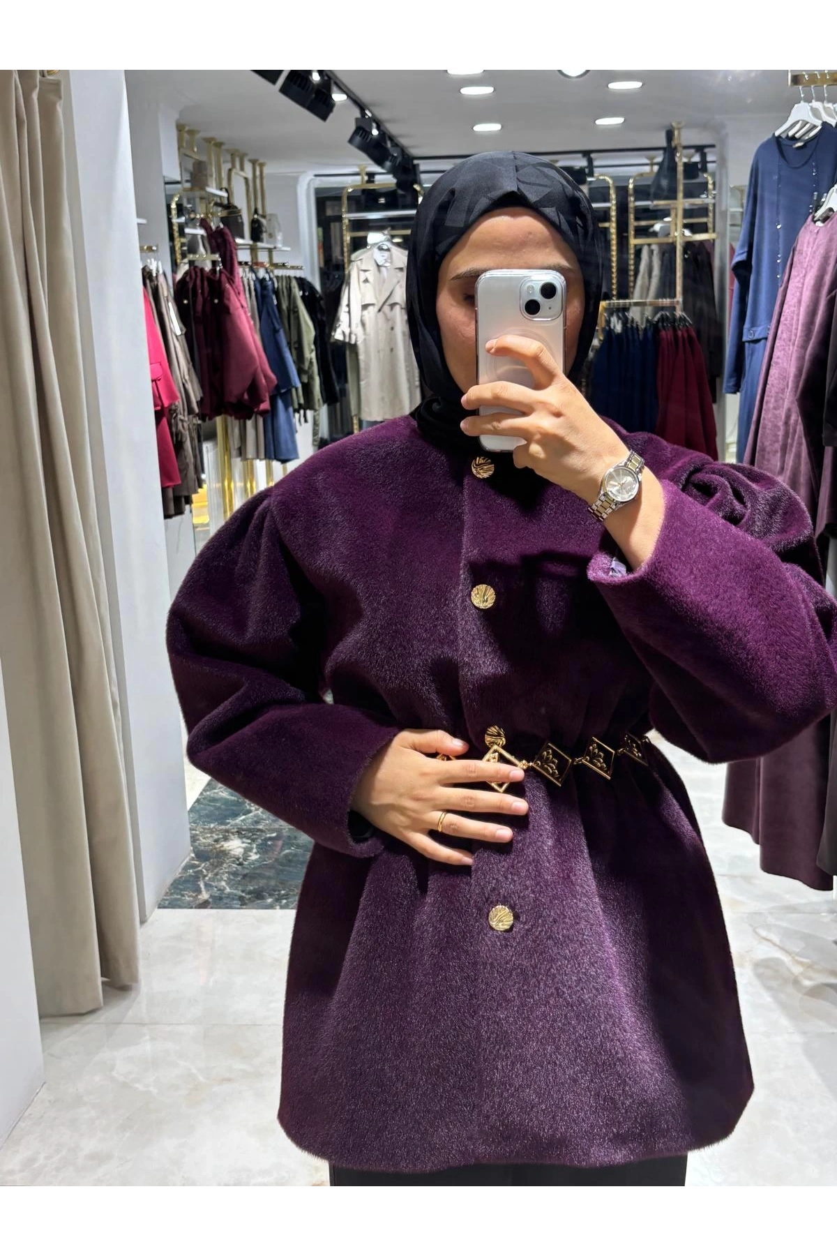 Mor Kemerli Kışlık Modelimiz