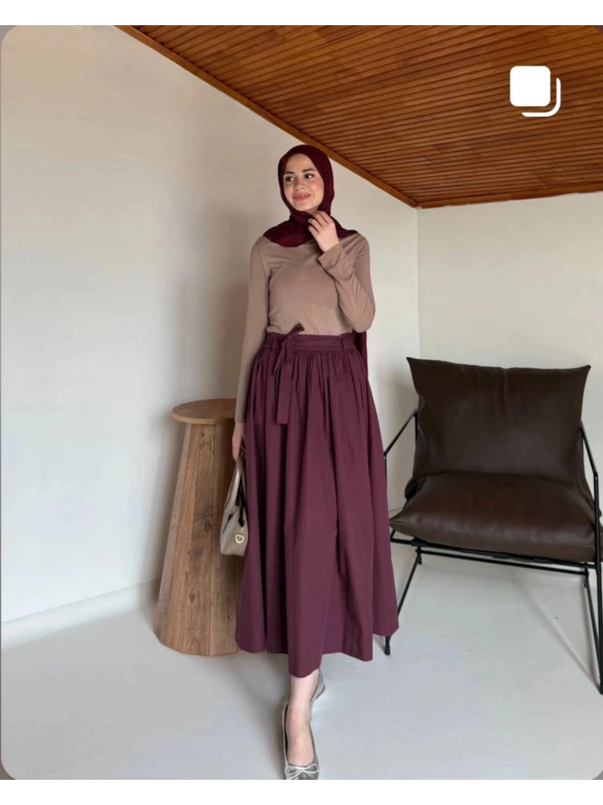 Mürdüm Torino Kumaş Etek Modelimiz