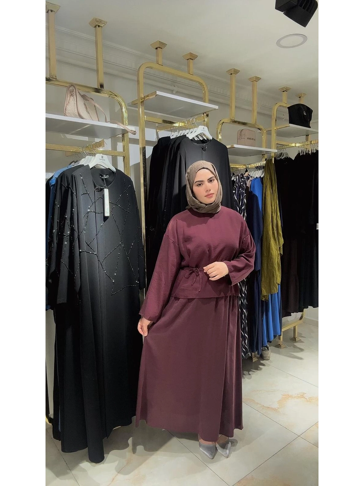Mürdüm Modal Kumaş Etekli Takım Modelimiz