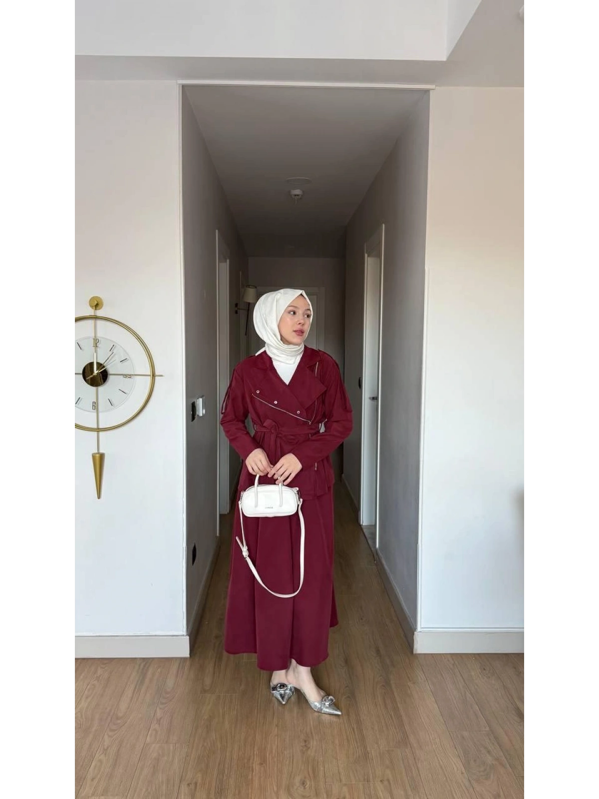 Bordo Uzun Etek Modelimiz