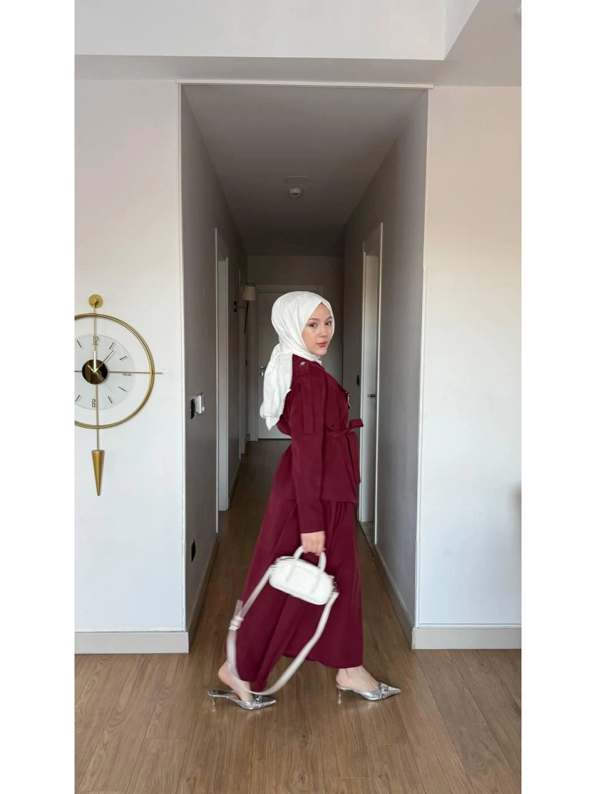 Bordo Uzun Etek Modelimiz