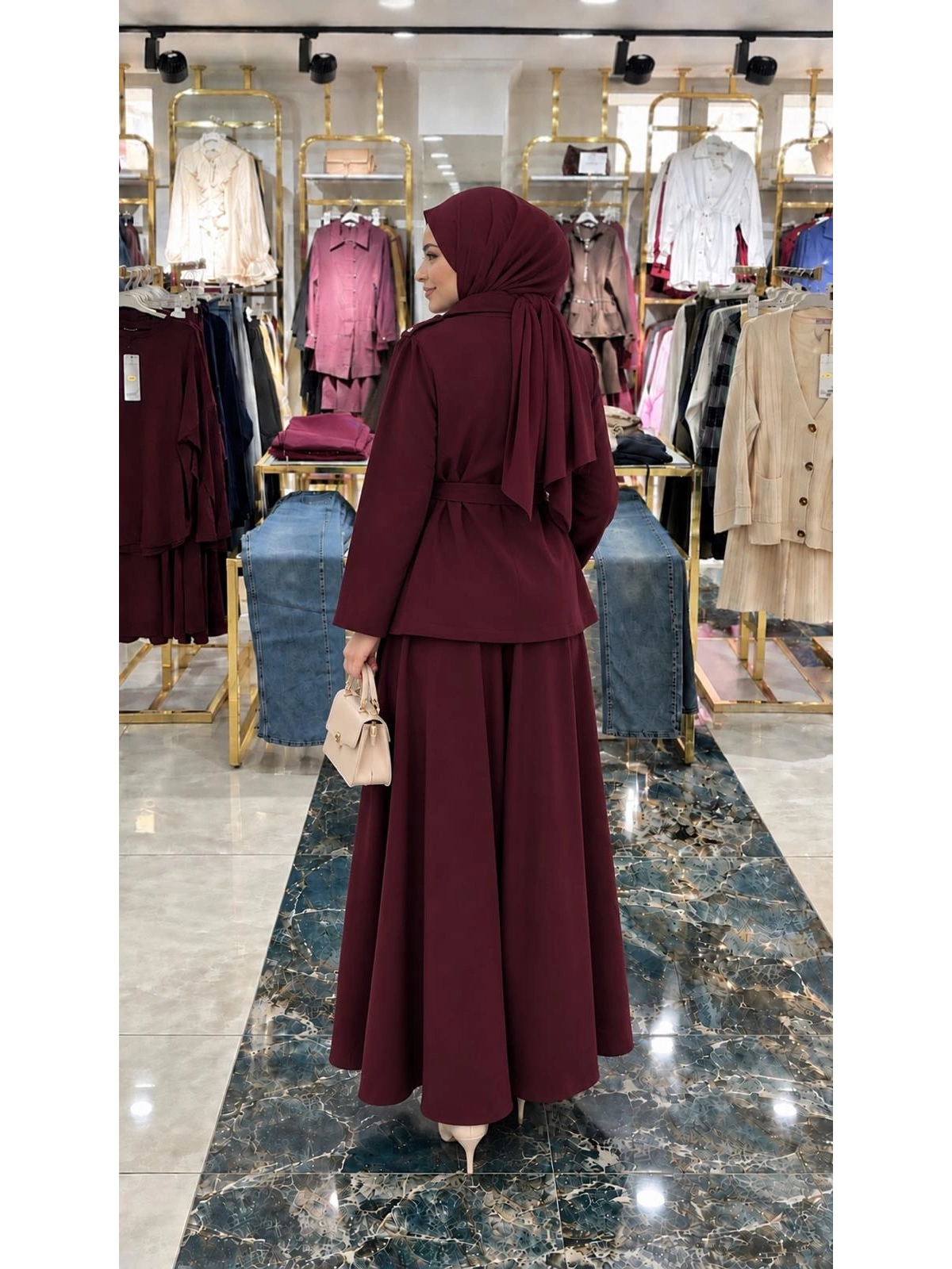 Bordo Uzun Etekli Takım Modelimiz