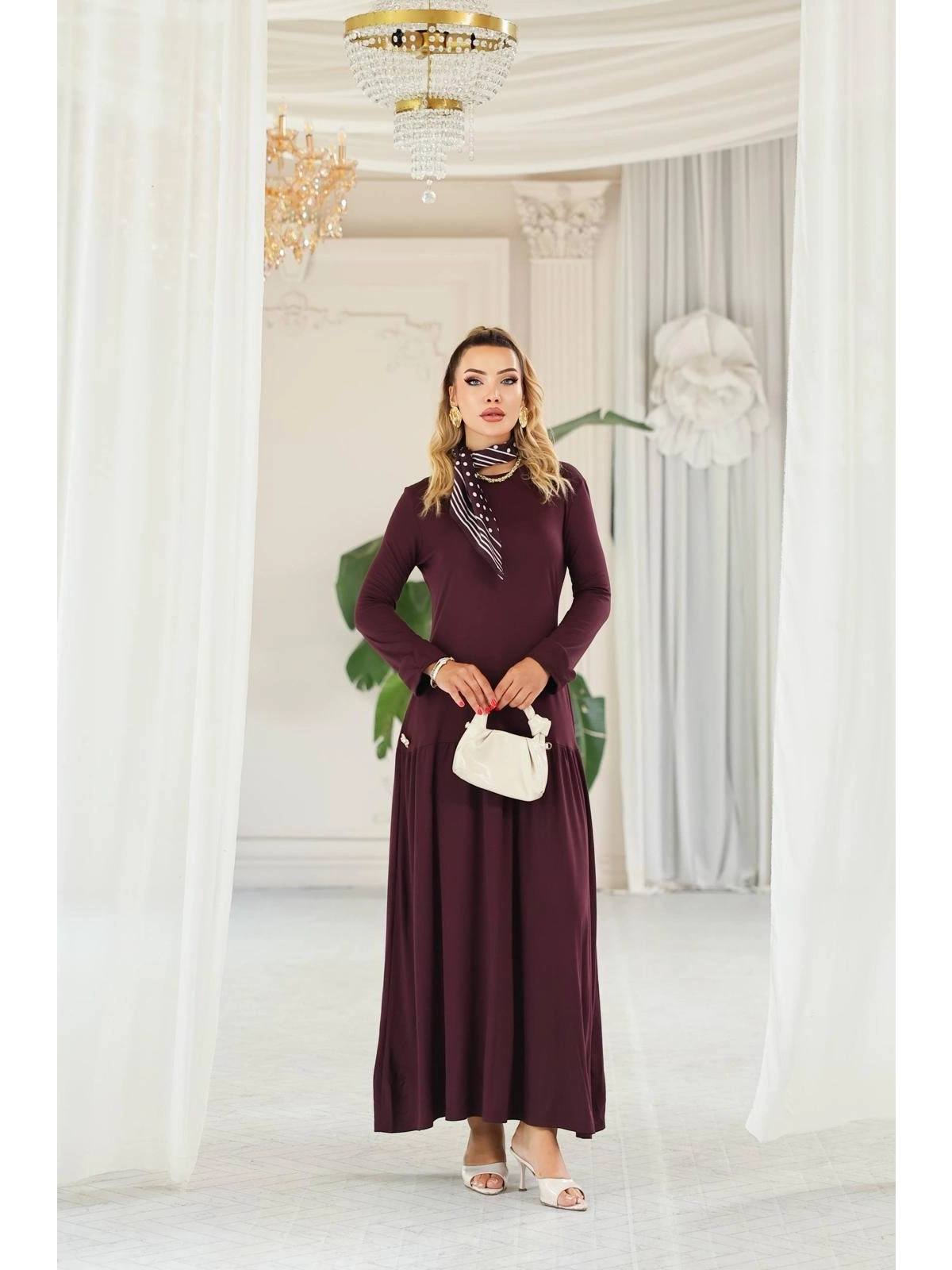 Mürdüm Oysho Kumaş Elbise Modelimiz