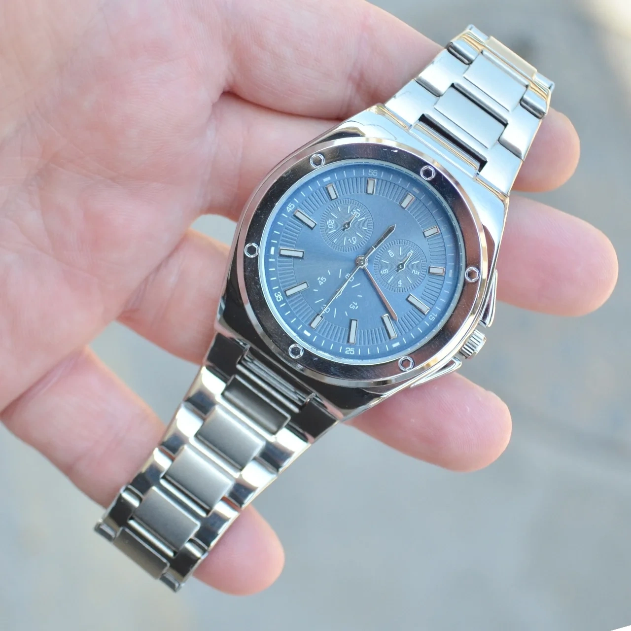 Silver Metal Kordon Erkek Saati 3857