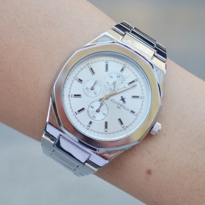 Silver Metal Kordon Erkek Saati 3489