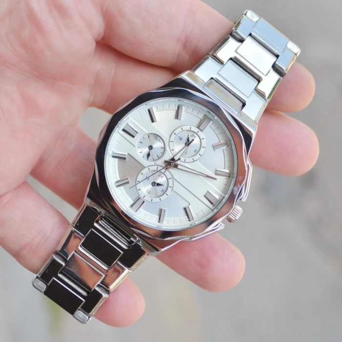Silver Metal Kordon Erkek Saati 3856
