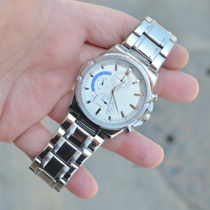 Silver Metal Kordon Erkek Saati 3859
