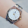 Silver Gold Metal Kordon Erkek Saati 3494