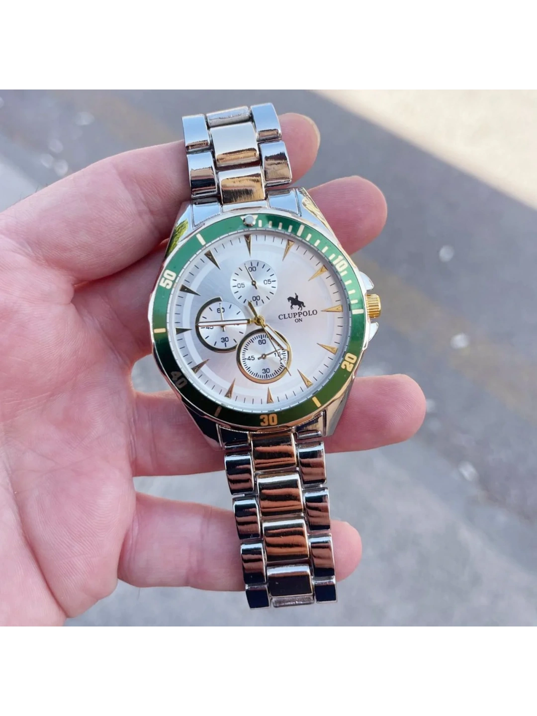 Silver Gold Metal Kordon Erkek Saati 3502
