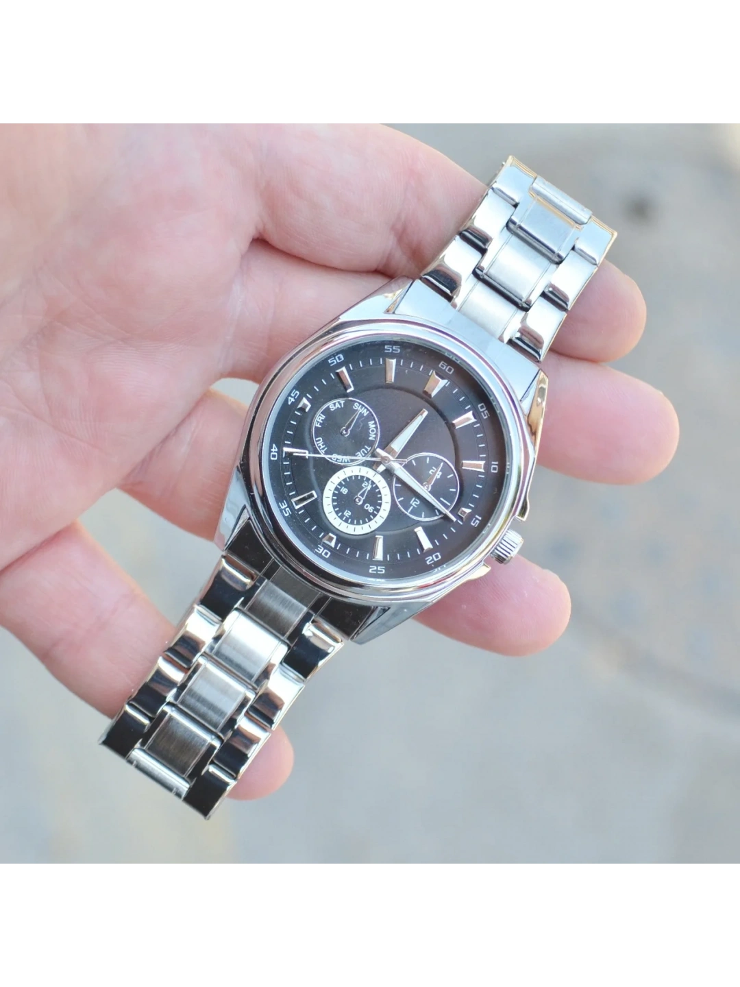 Silver Metal Kordon Erkek Saati 3854