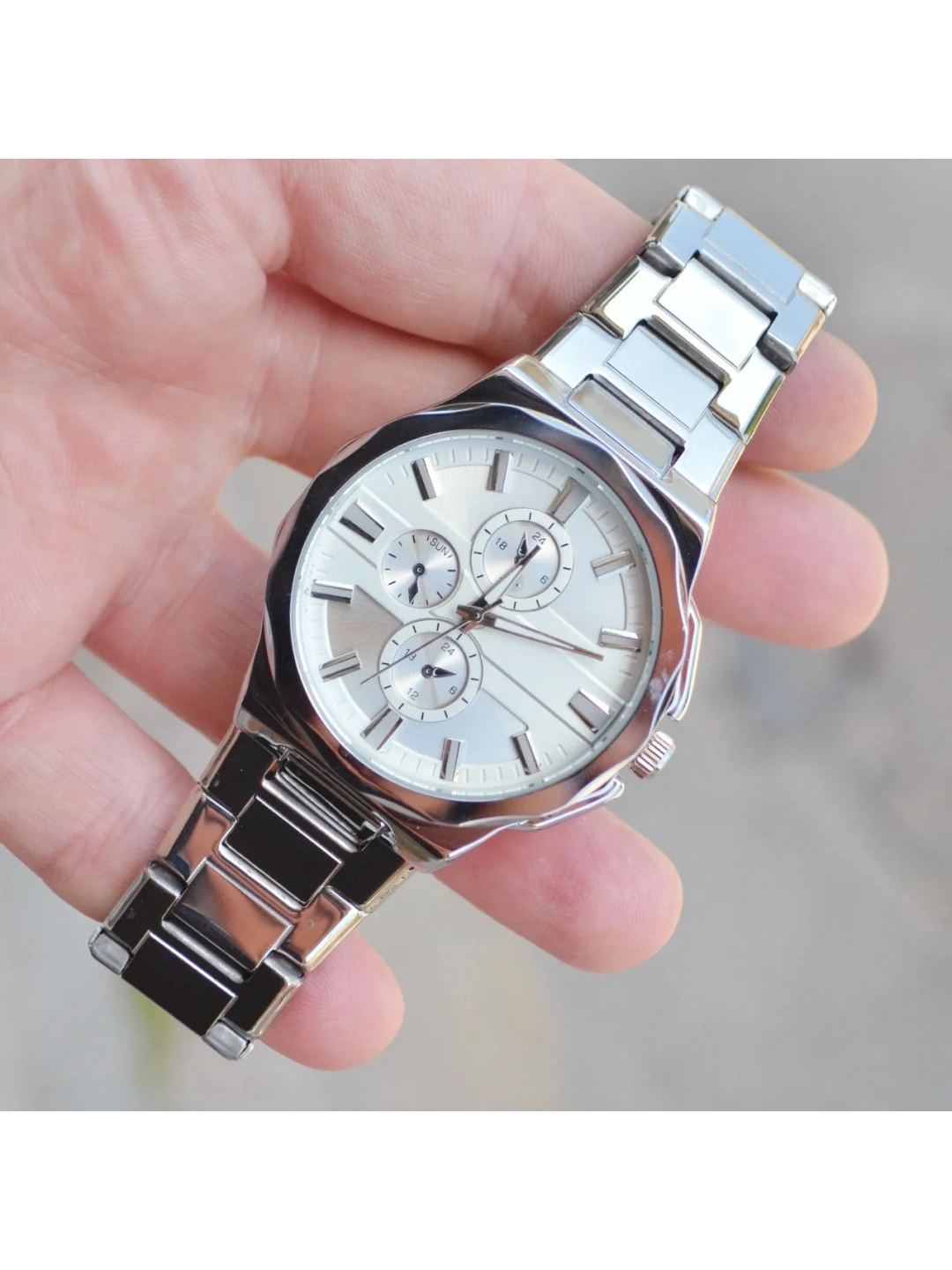 Silver Metal Kordon Erkek Saati 3856
