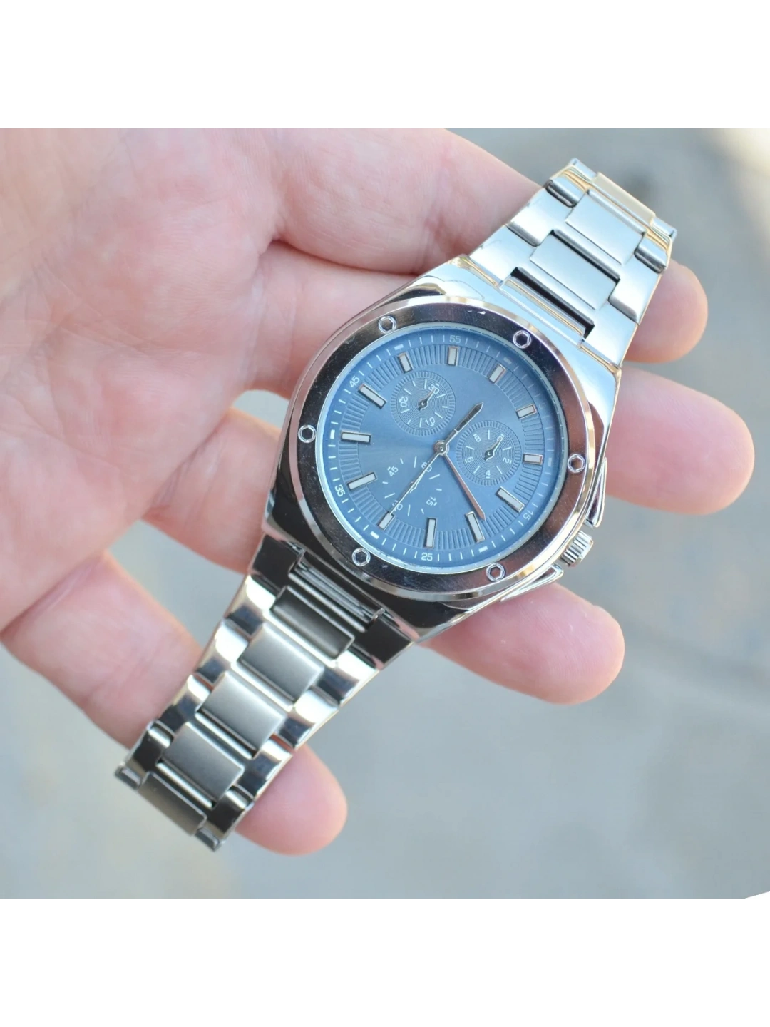 Silver Metal Kordon Erkek Saati 3857