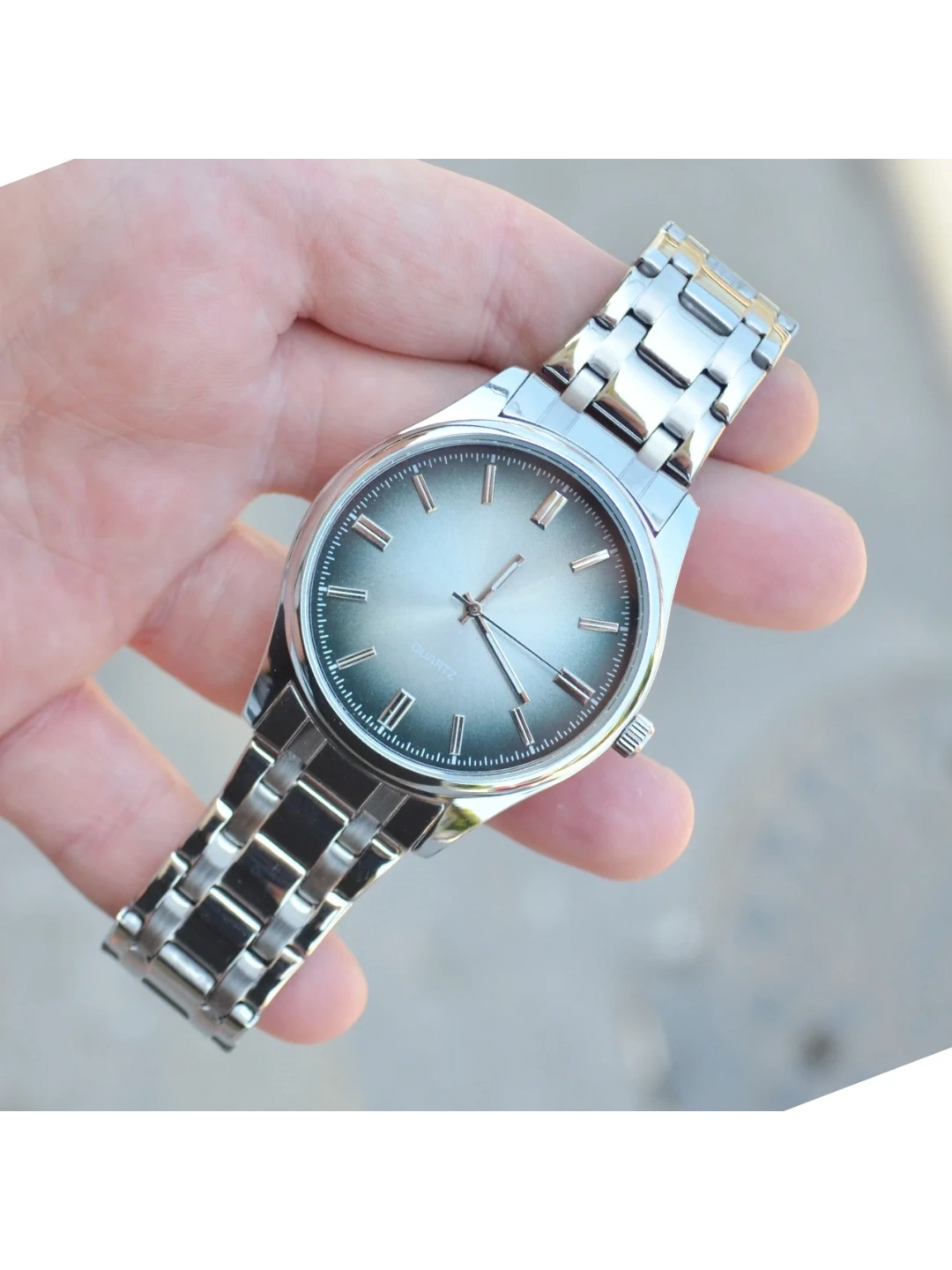 Silver Metal Kordon Erkek Saati 3858