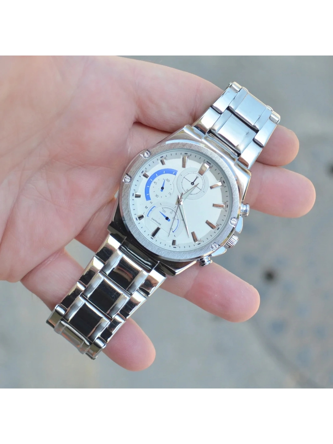 Silver Metal Kordon Erkek Saati 3859