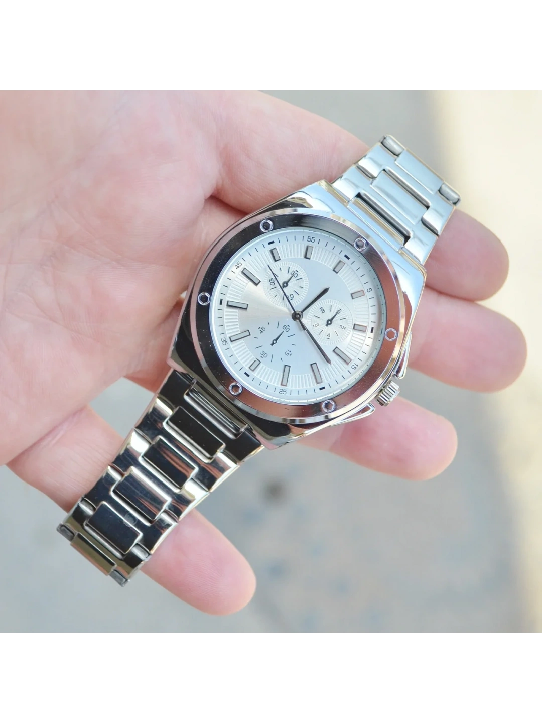 Silver Metal Kordon Erkek Saati 3865