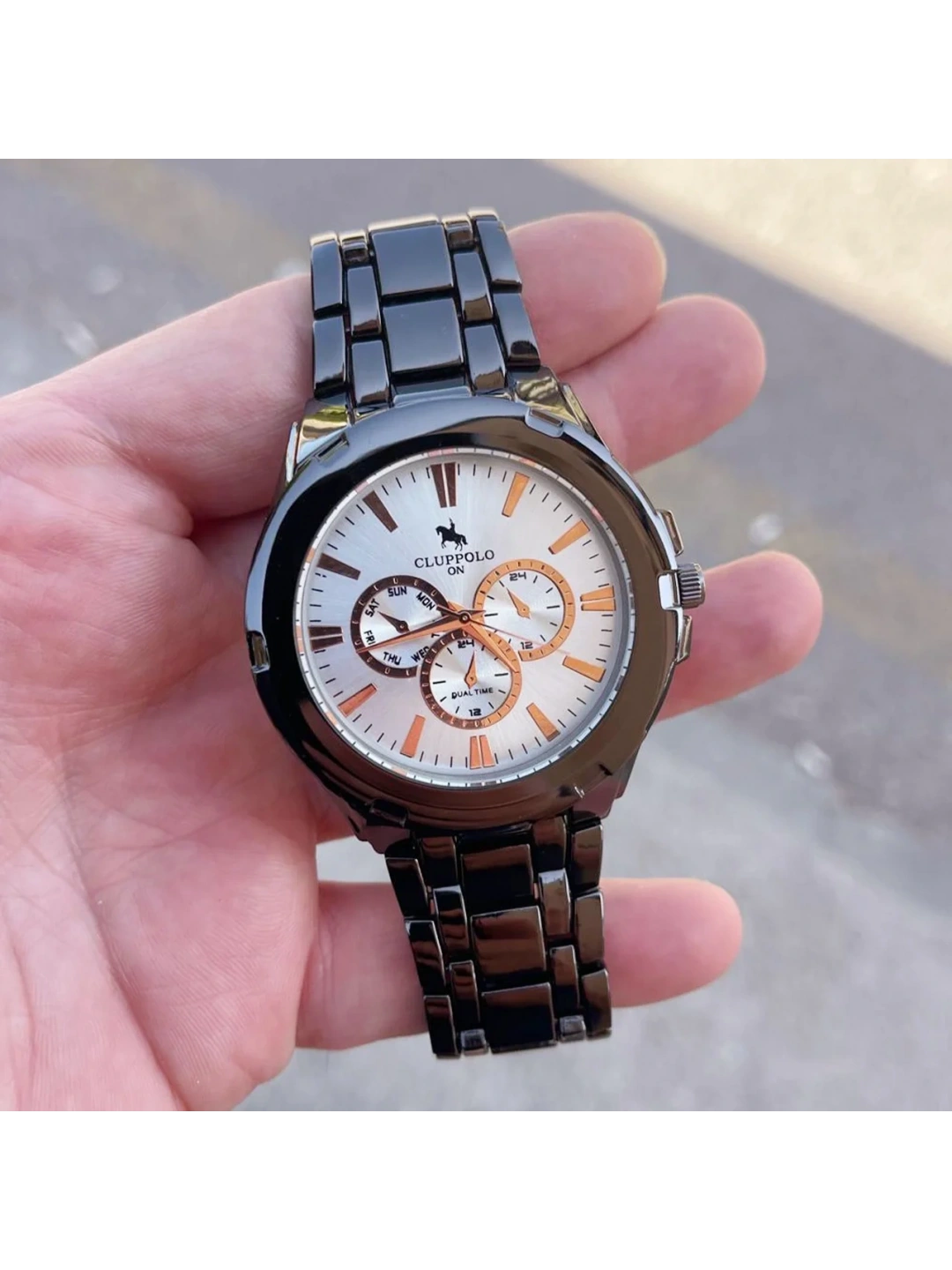 Siyah Metal Kordon Erkek Saati 3504