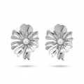 Silver Çiçek Küpe