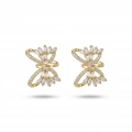 İthal Gold Kelebek Küpe