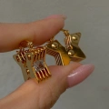 Gold Yıldız Küpe