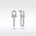 Taşlı Silver Tiffany Küpe