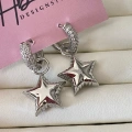 Silver Taşlı Yıldız Küpe