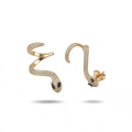 Çelik Earcufflı Yılan Küpe