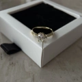 Çelik Midi Oval Tek Taşlı Yüzük