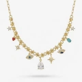 9 Charm Gold Damla Taş Detay Kolye