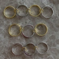 925 Ayar Gümüş Gold Trio Yüzük