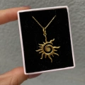 925 Ayar Gümüş Güneş Kolye