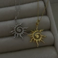 925 Ayar Gümüş Güneş Kolye